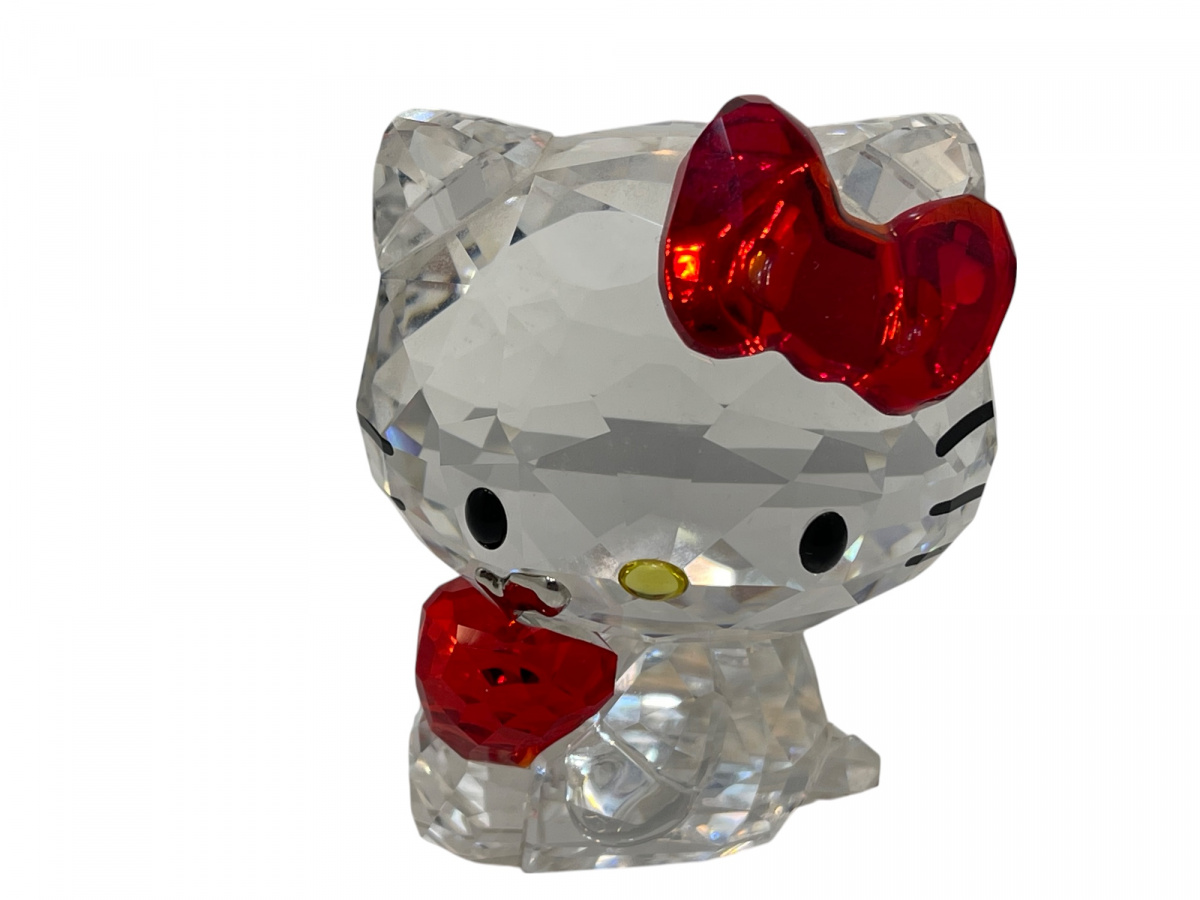 Swarovski Figurine 1096878 Hello Kitty Red Apple 6cm. Excellent 
